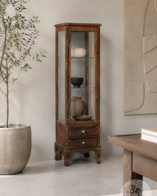Be-Uniq Oude Vitrinekast | India | H122xB34xD34 cm