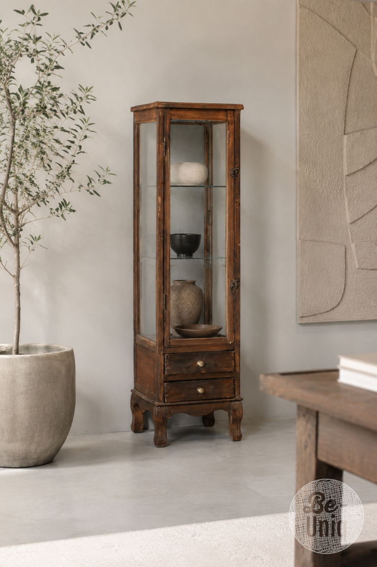 Be-Uniq Oude Vitrinekast | India | H122xB34xD34 cm