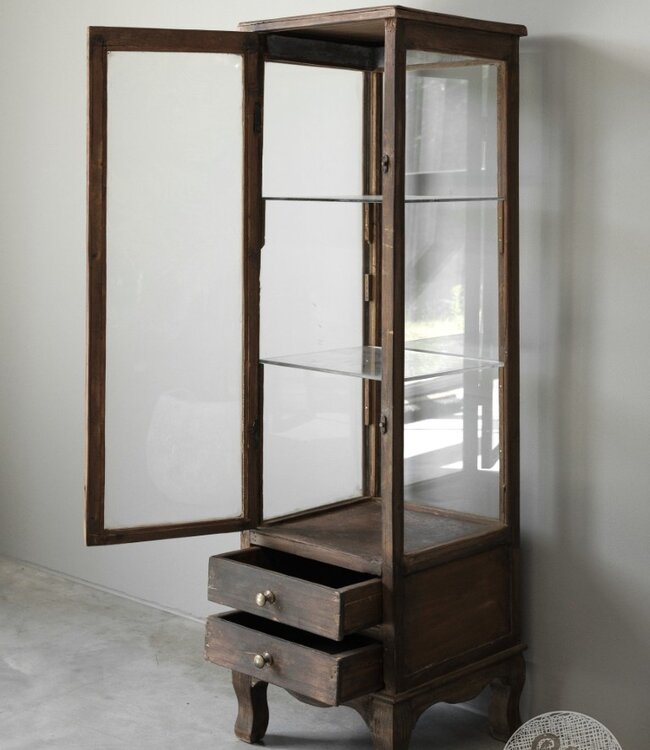 Be-Uniq Oude Vitrinekast | India | H122xB34xD34 cm