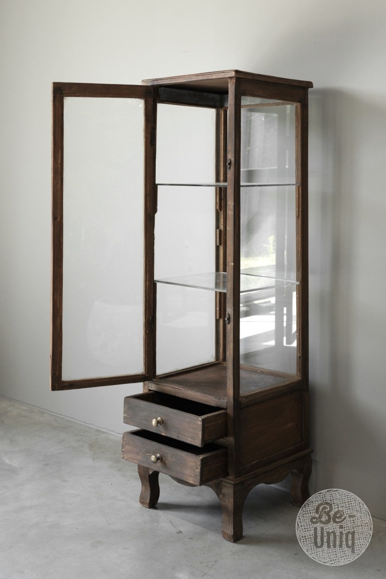 Be-Uniq Oude Vitrinekast | India | H122xB34xD34 cm