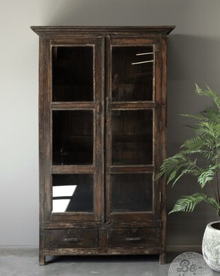 Be-Uniq Oude Vitrinekast | India | H180xB106xD43 cm