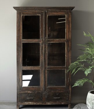 Be-Uniq Oude Vitrinekast | India | H180xB106xD43 cm