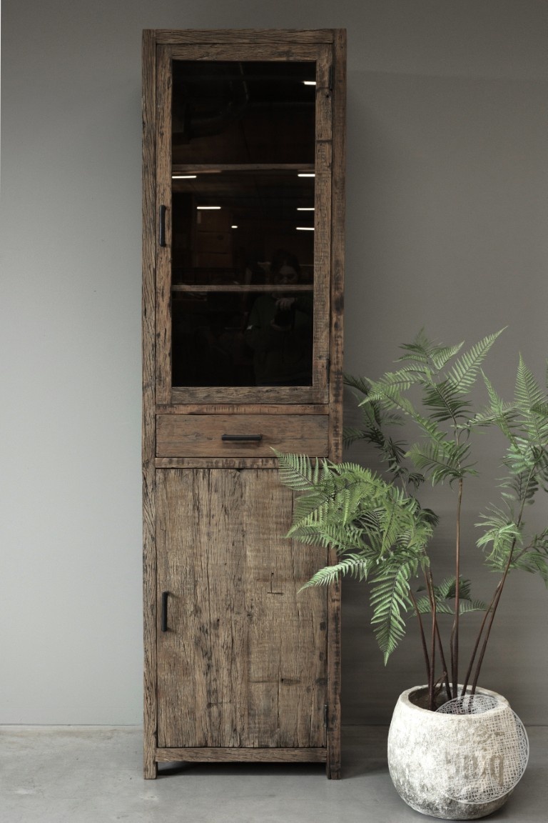 Be-Uniq Vitrinekast Tucson | Rechts | H225xB60xD40 cm