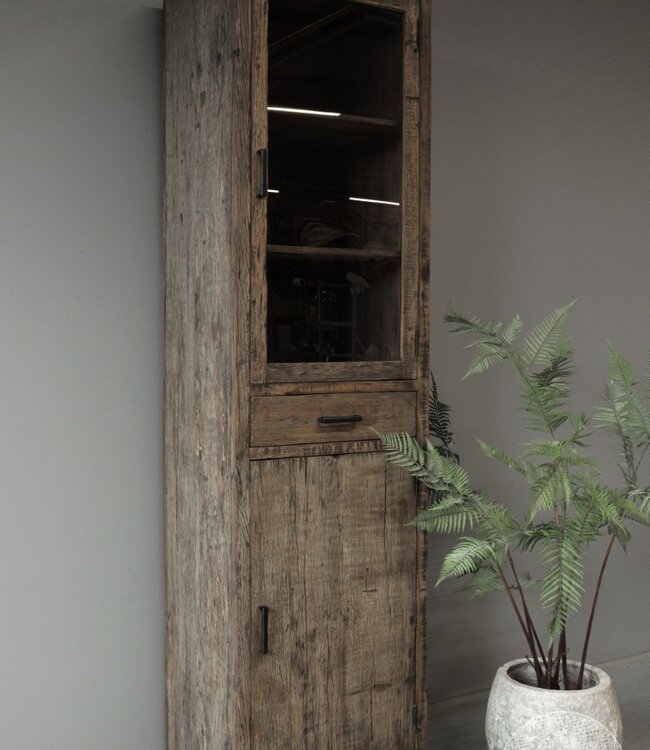 Be-Uniq Vitrinekast Tucson | Rechts | H225xB60xD40 cm