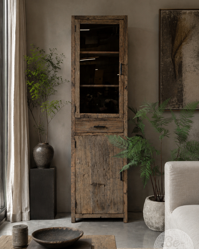Be-Uniq Vitrinekast Tucson | Links | H225xB60xD40 cm