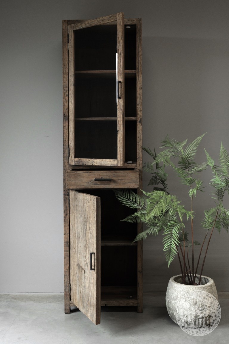 Be-Uniq Vitrinekast Tucson | Links | H225xB60xD40 cm