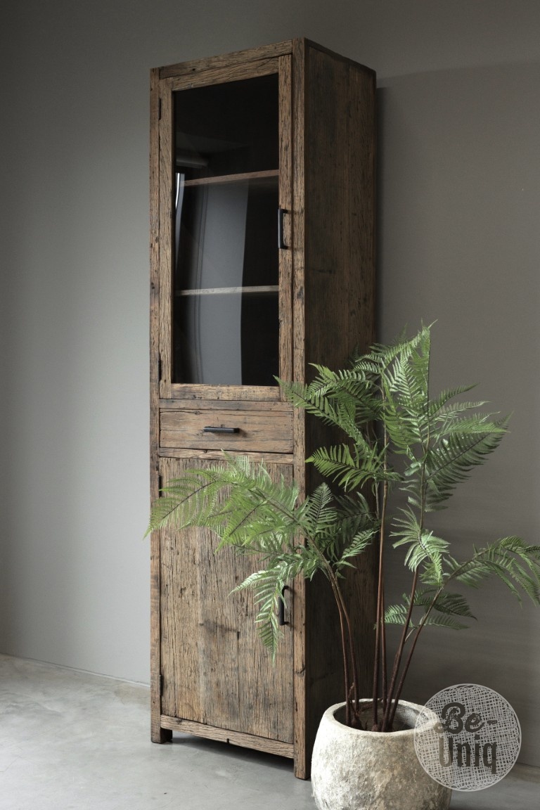 Be-Uniq Vitrinekast Tucson | Links | H225xB60xD40 cm