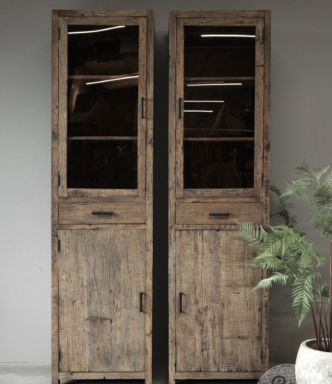 Be-Uniq Vitrinekast Tucson | Links | H225xB60xD40 cm