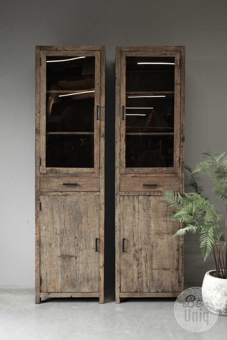 Be-Uniq Vitrinekast Tucson | Links | H225xB60xD40 cm