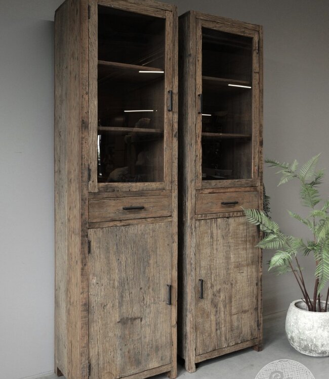 Be-Uniq Vitrinekast Tucson | Links | H225xB60xD40 cm