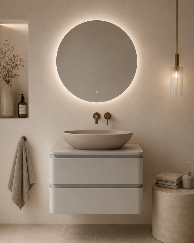Rene Houtman Badkamermeubel Novira | Mat Zand | 100 cm | Stel Samen