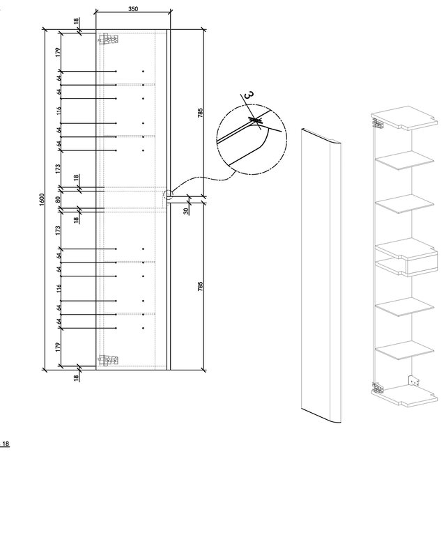Rene Houtman Badkamerkast Novira | Mat Zand | 160 x 40 x 35 cm