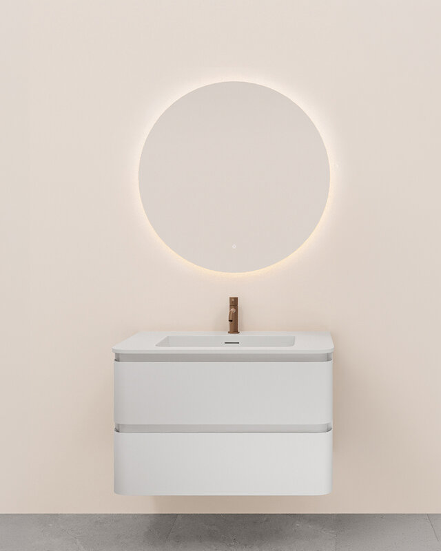 Rene Houtman Badkamermeubel Novira | Mat Wit | 80 cm | Stel Samen