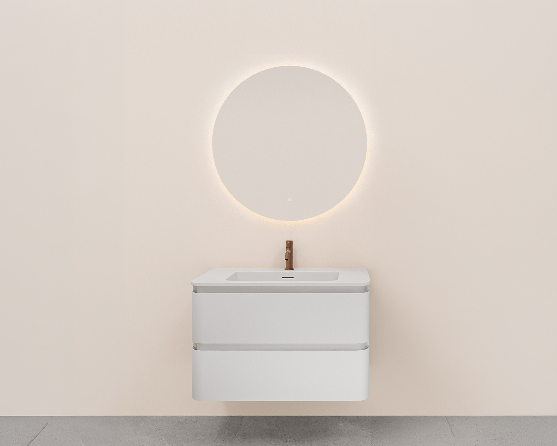 Rene Houtman Badkamermeubel Novira | Mat Wit | 80 cm | Stel Samen