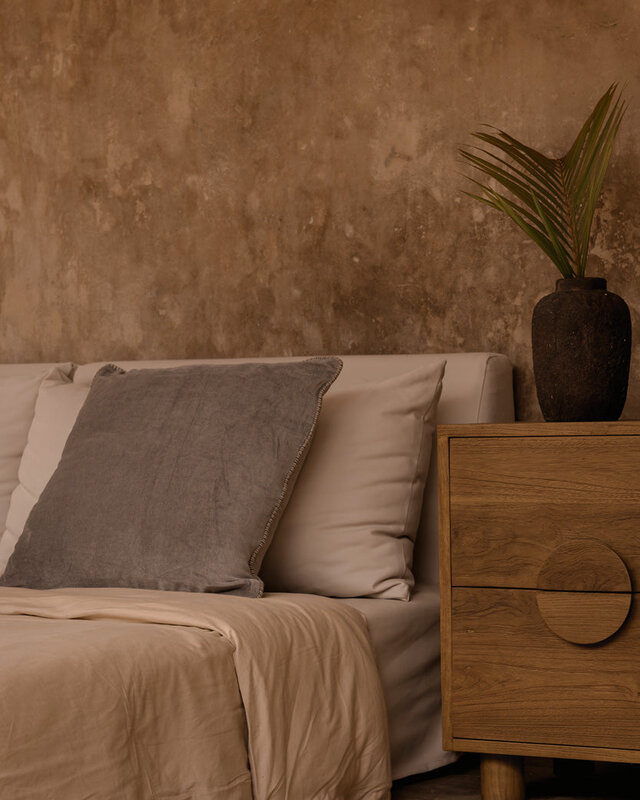 Bazar Bizar Antwerp De Velvet Crush kussenhoes - Grijs - 50x50