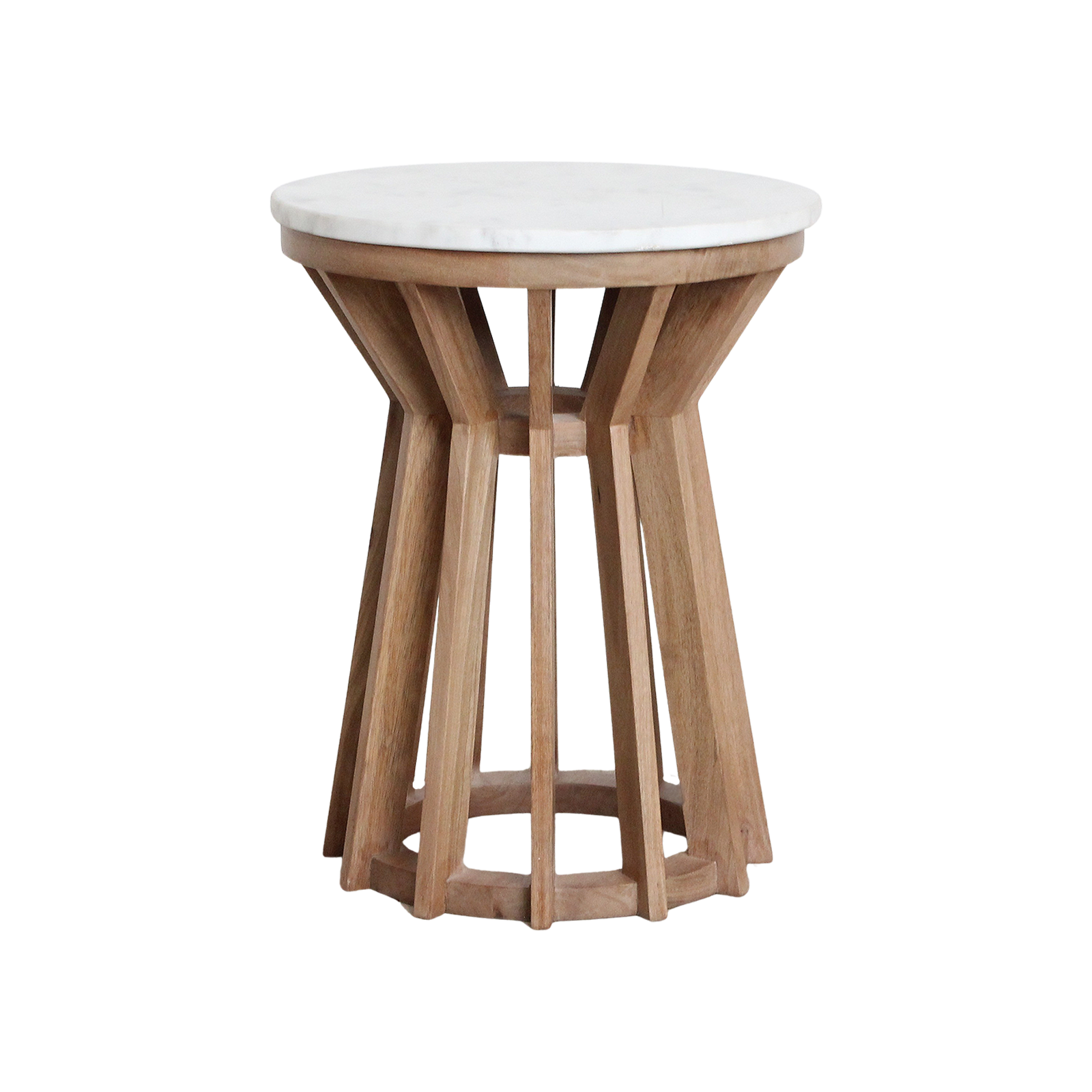 Raw Materials Amsterdam Bijzettafel  Sawarak | Marmer | Wit | H50 x D40 cm