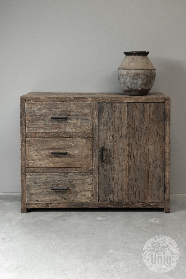 Be-Uniq Oude Houten Kast | Limited Edition | H90xB110xD45 cm