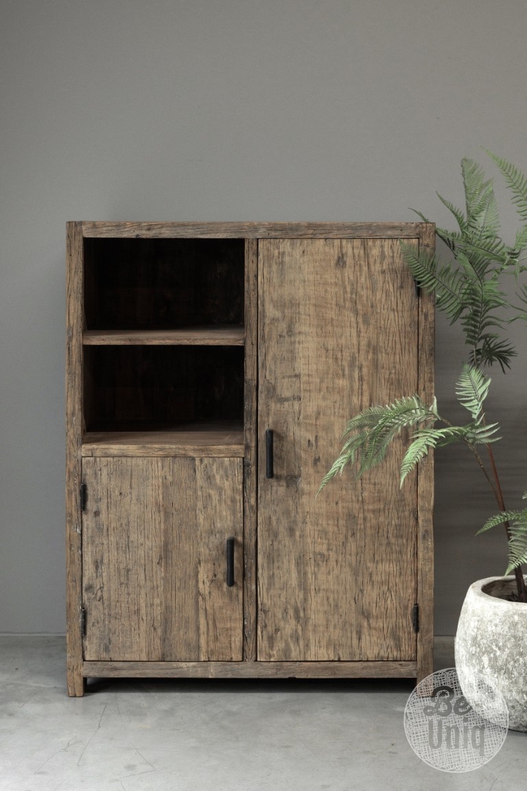Be-Uniq Oude Houten Kast | Limited Edition | H120xB90xD45 cm