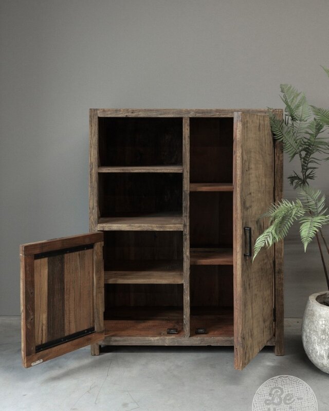 Be-Uniq Oude Houten Kast | Limited Edition | H120xB90xD45 cm