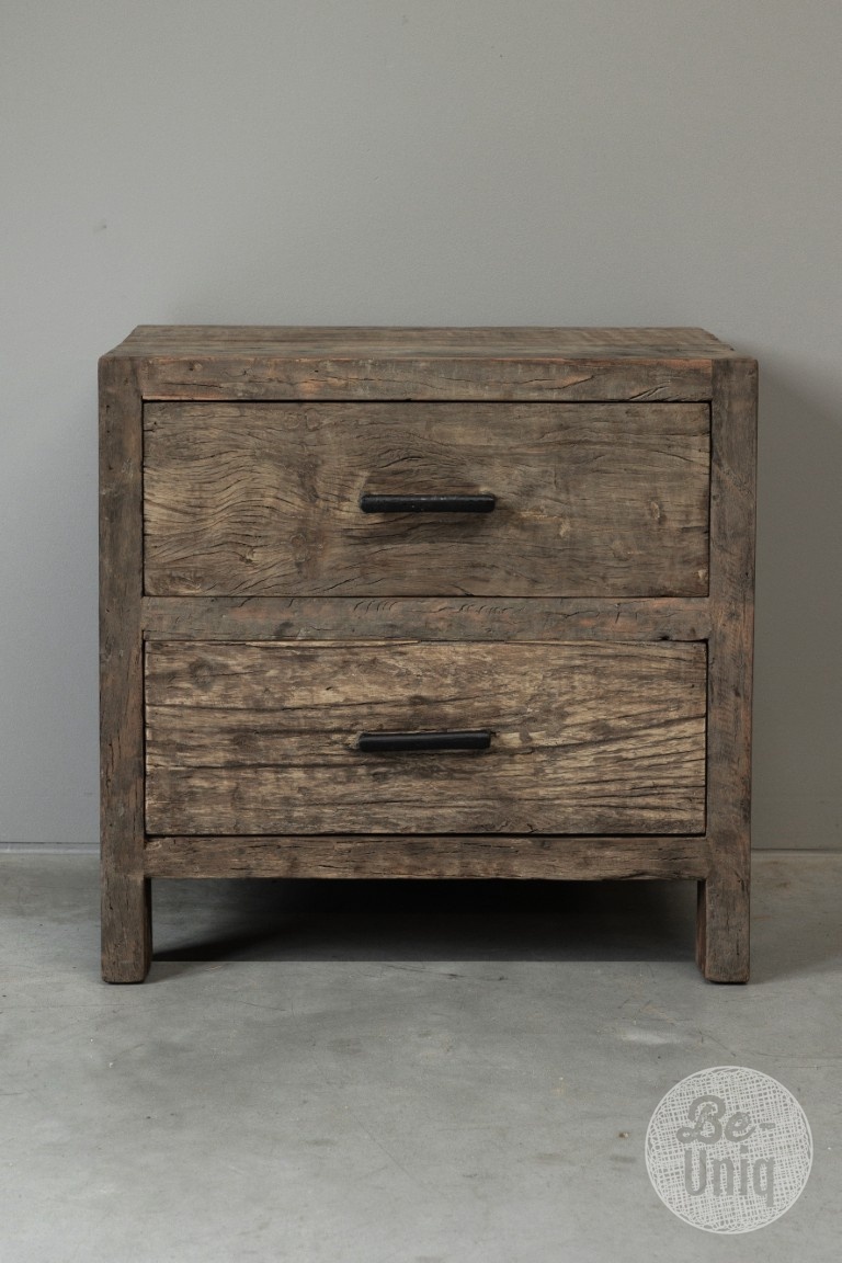Be-Uniq Ladekastje Oud Hout | Limited Edition | H60xB60xD40 cm