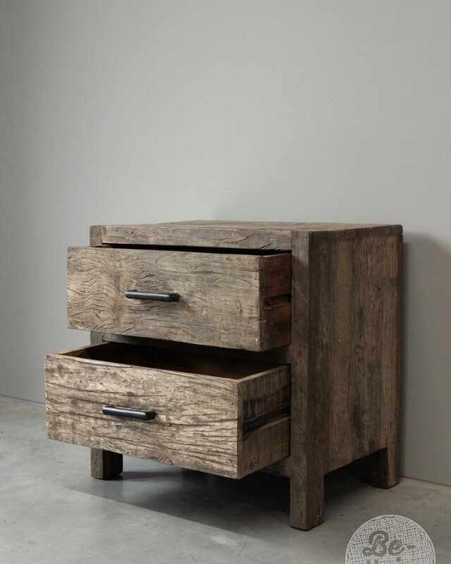 Be-Uniq Ladekastje Oud Hout | Limited Edition | H60xB60xD40 cm
