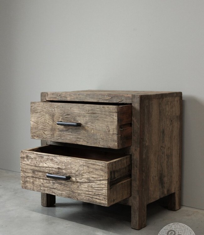 Be-Uniq Ladekastje Oud Hout | Limited Edition | H60xB60xD40 cm