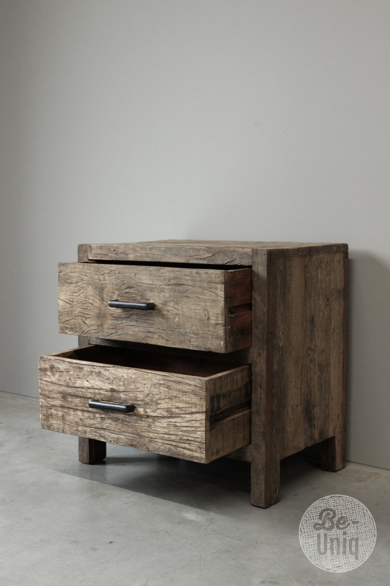 Be-Uniq Ladekastje Oud Hout | Limited Edition | H60xB60xD40 cm