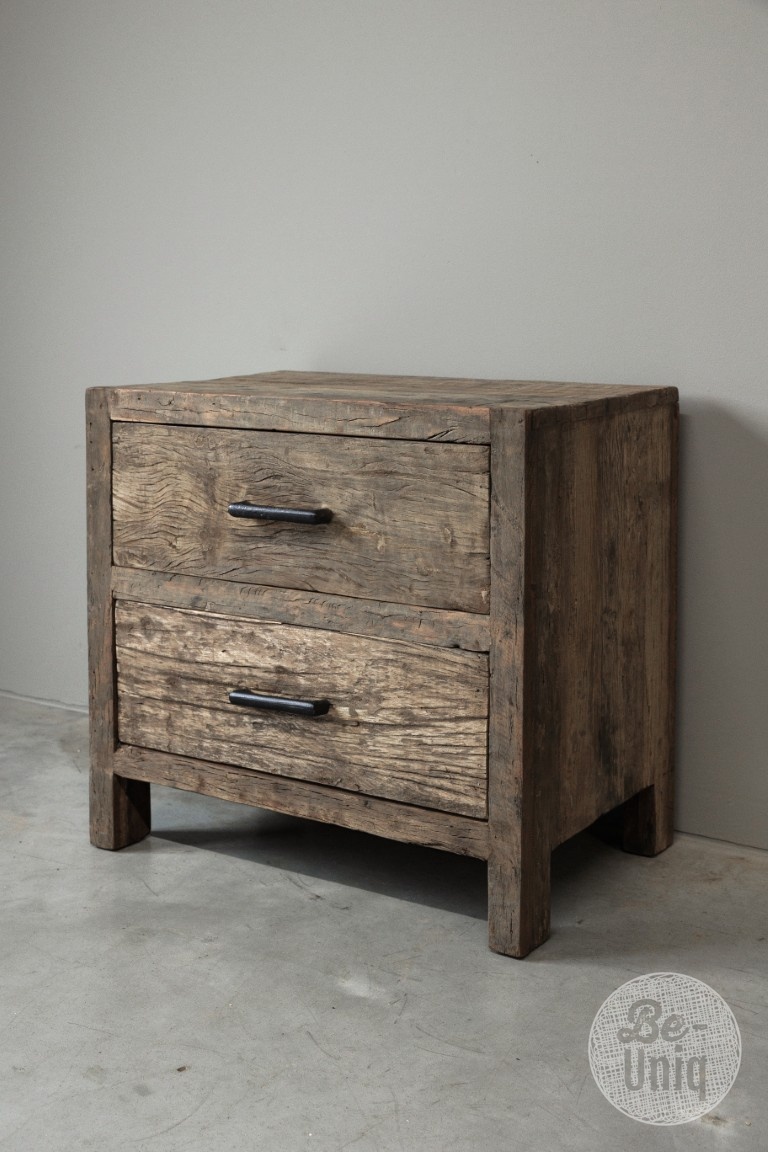 Be-Uniq Ladekastje Oud Hout | Limited Edition | H60xB60xD40 cm
