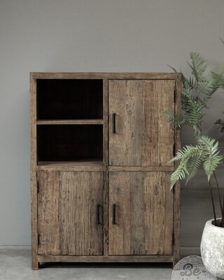 Be-Uniq Kast Oud Hout | Limited Edition | H120xB90xD45 cm