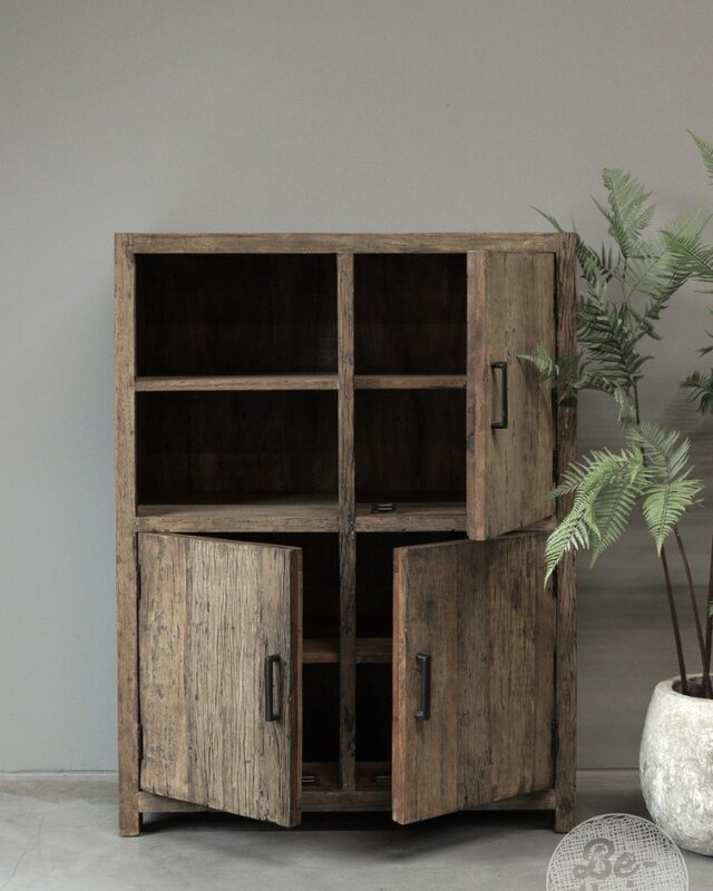 Be-Uniq Oude Houten Kast | Limited Edition | H120xB90xD45 cm