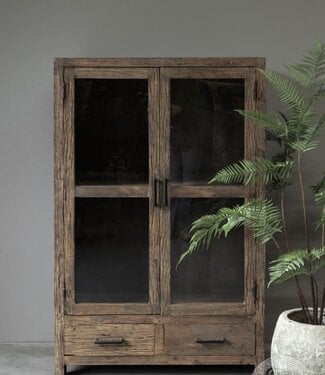 Be-Uniq Vitrinekast Oud Hout | Limited Edition | H140xB90xD45 cm