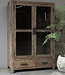 Be-Uniq Vitrinekast Oud Hout | Limited Edition | H140xB90xD45 cm