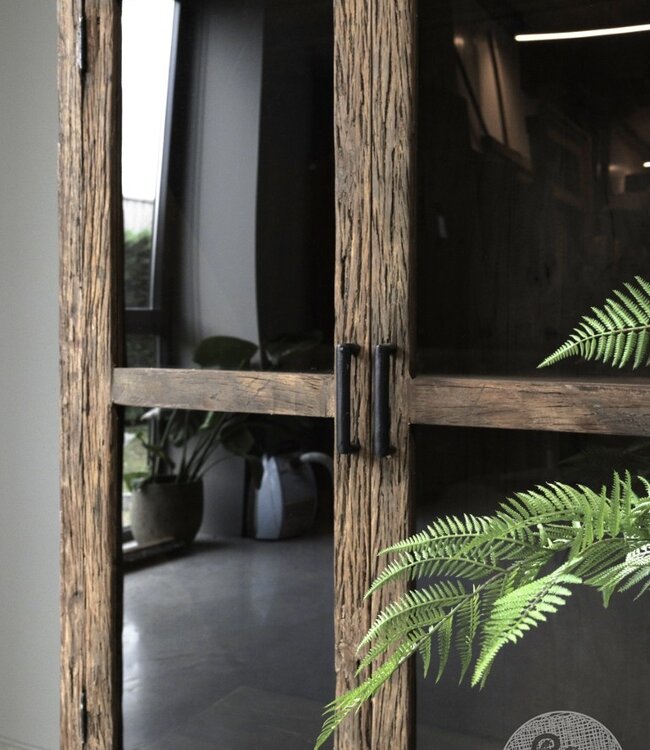 Be-Uniq Vitrinekast Oud Hout | Limited Edition | H140xB90xD45 cm