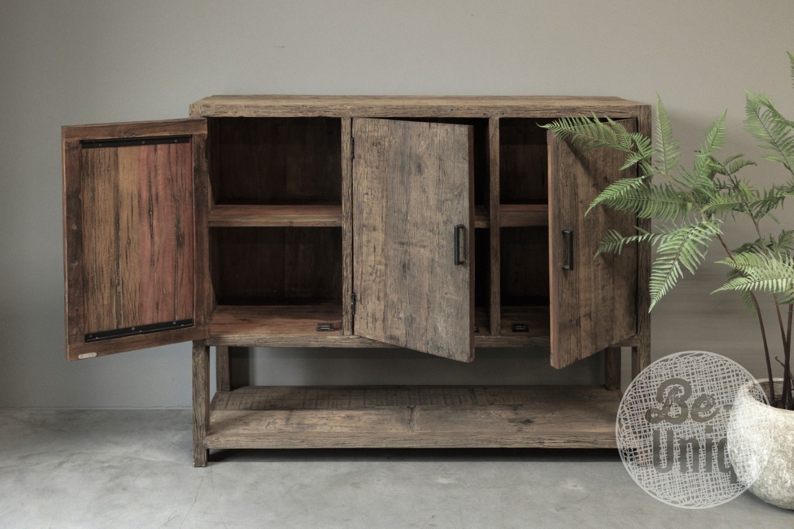 Be-Uniq Sideboard Oud Hout | Limited Edition | H120xB140xD45 cm
