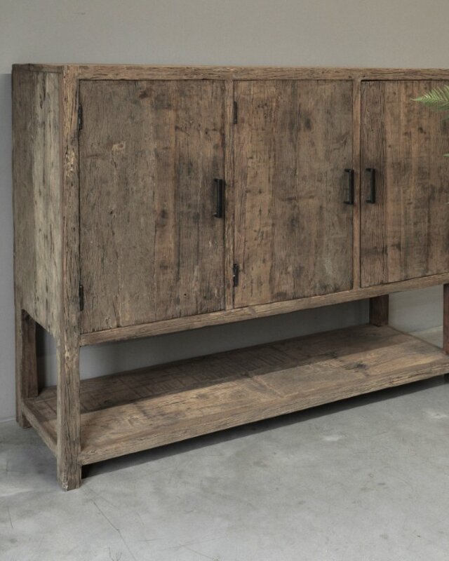 Be-Uniq Sideboard Oud Hout | Limited Edition | H120xB140xD45 cm