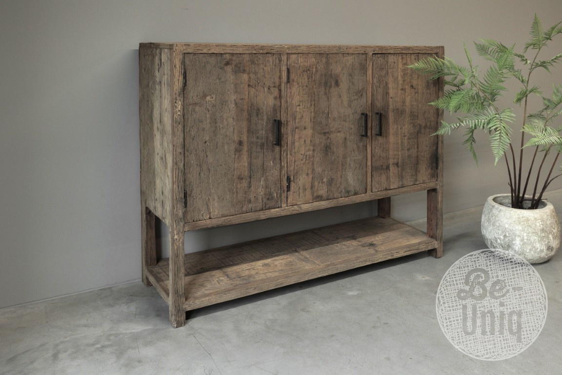 Be-Uniq Sideboard Oud Hout | Limited Edition | H120xB140xD45 cm