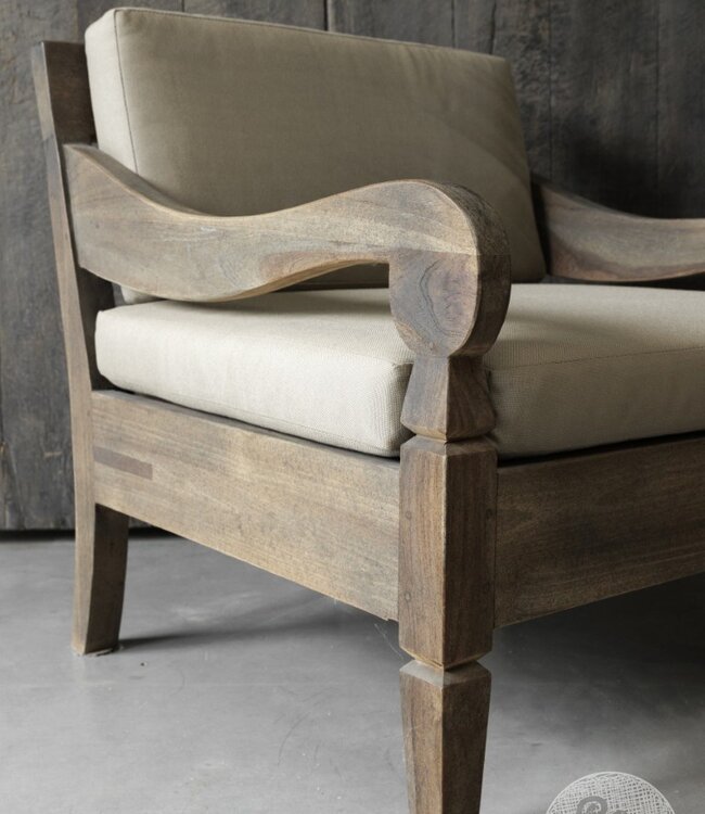 Be-Uniq Outdoor Fauteuil | Teak | Indonesië | H82xB76xD81 cm