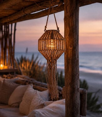 Countryfield Hanglamp Solar LED Dagmar | Naturel | H22xB20,5xL8 cm