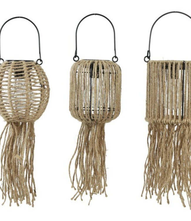 Countryfield Set Van 3 Solar Hanglampen Joris | Naturel | H15xB13,5 cm