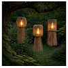 Set Van 3 Solar Hanglampen | Naturel | H15xB13,5 cm