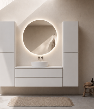 Rene Houtman Badkamermeubel Novira | Mat Wit | 80 cm | Stel Samen