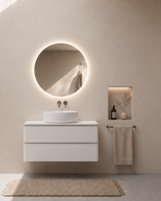 Rene Houtman Badkamermeubel Novira | Mat Wit | 100 cm | Stel Samen