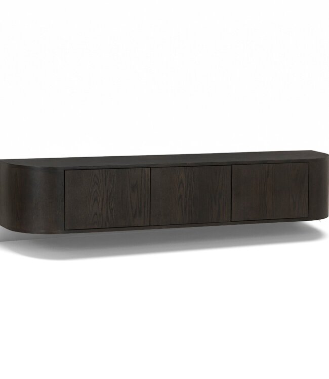 Livingfurn Zwevend TV-Meubel Novero | Espresso | B180cm
