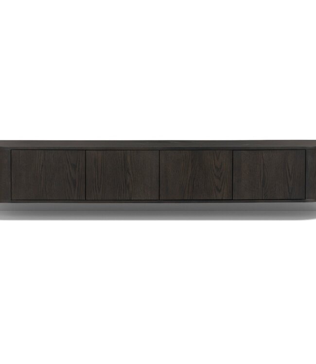 Livingfurn Zwevend TV-Meubel Novero | Espresso | B220 cm