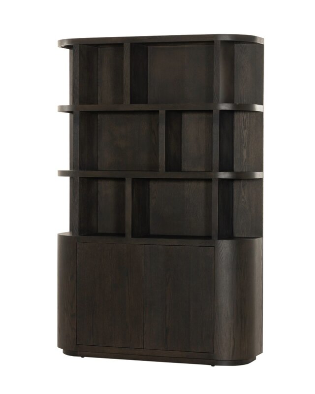Livingfurn Kast Novero | Espresso | H220xB145xD40 cm