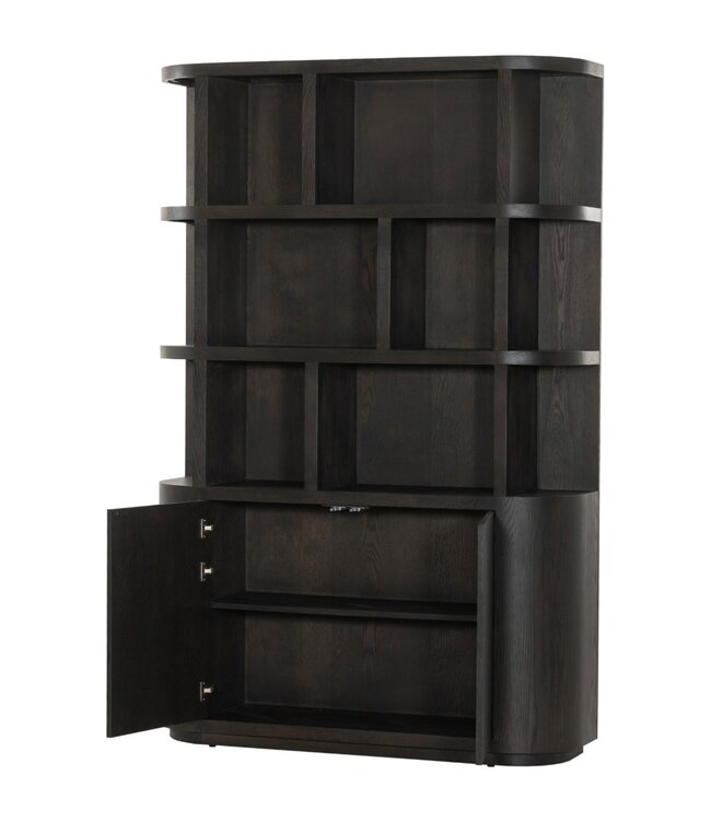Livingfurn Kast Novero | Espresso | H220xB145xD40 cm
