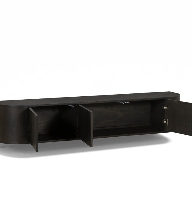 Livingfurn Zwevend TV-Meubel Novero | Espresso | B180cm