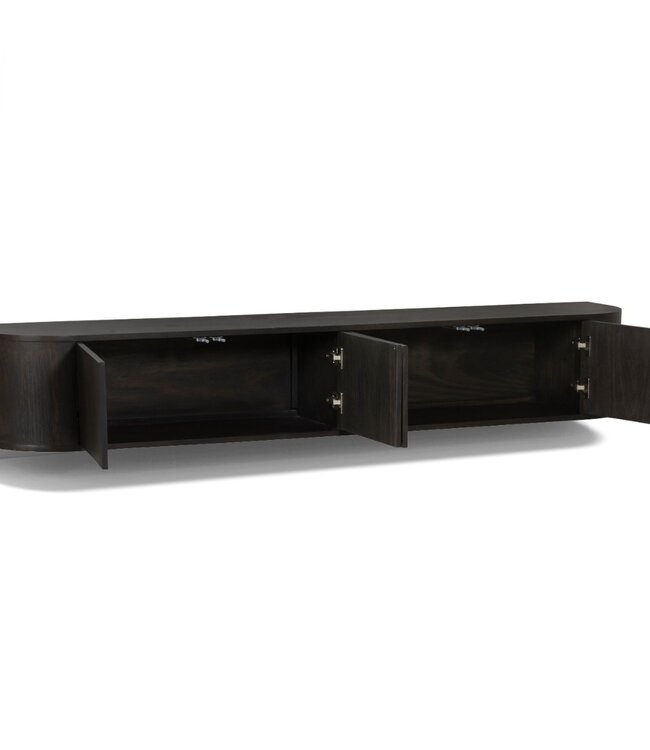 Livingfurn Zwevend TV-Meubel Novero | Espresso | B220 cm