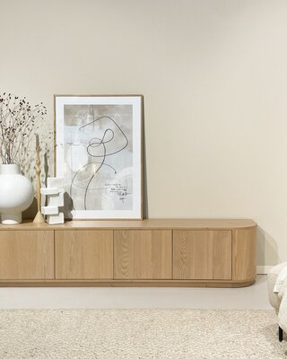 Livingfurn TV-Meubel Novero | Naturel | H45xB220xD40 cm