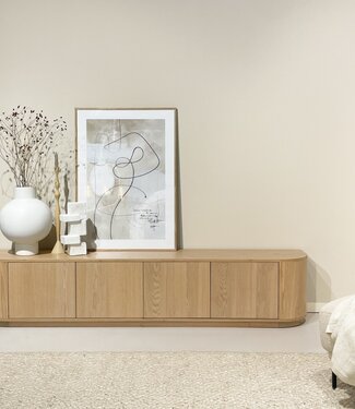 Livingfurn TV-Meubel Novero | Naturel | H45xB220xD40 cm